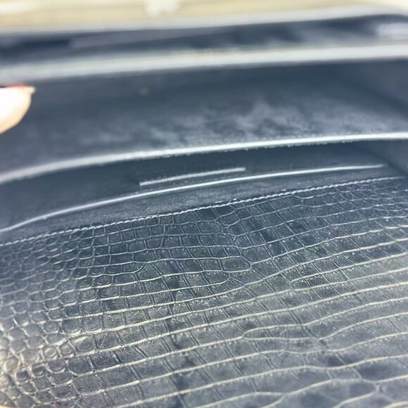 Yves Saint Laurent Black Crocodile Leather Sunset Shoulder Bag Crossbody - Picture 9 of 10